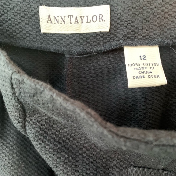 Ann Taylor navy blue lightweight waffle slim pant, 10 - Picture 7 of 8